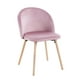 thumbnail image 2 of Set de 4 Sillas de Comedor Tapizadas de Tela rosa claro, 2 of 8
