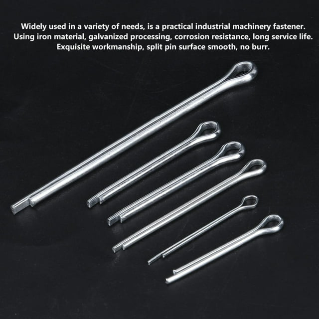 Assortiment de Goupilles de Cotter, Goupilles de Cotter, Ensemble de 555 Pcs pour Machines de Construction