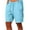 Light Blue Shorts for Men, variant on BVnarty Mens Cotton Linen Beach Shorts Below Knee Length Dresses Solid Color Elastic Waist Drawstring with Pockets Gray XXXL