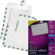 Quality Park Leather Tyvek First Class Envelopes and Avery Return Address Inkjet Label, White, 600ct Bundle