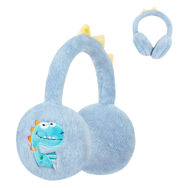 YOWELL Winter Cartoon Dinosaur Earmuffs For Children And Students