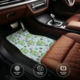 thumbnail image 6 of Naloa Cute Floral Frog Car Foot Mat Set of 4 Pieces - Universal Floor Liner Neoprene Full Set Floor Mats for Cars Trucks SUV, 6 of 7