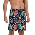 thumbnail image 2 of Sikiie Colorful Animals Mens Pajama Shorts, Lounge Pant, Men's shorts，Sleep Pj Shorts for Men-Large, 2 of 6