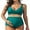 Green, variant on Womens Two Piece Maternity Swimsuit V Neck Bikini Sets Ruched Bathing Suits