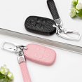thumbnail image 2 of Car Key Fob Cover Case Protector Leather Car Remote Key Fob Case Cover For Kia Sportage Sorento Soul Rio Optima, 2 of 8