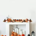 thumbnail image 4 of Halloween Artificial Maple Leaf Garland with Pumpkins and Sunflowers 66.7 inch Fall Vine for Stair Railing Mantle Door Table Harvest Festival Autumn Decor, 4 of 6