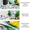 thumbnail image 4 of Blue Outdoor Tablecloth with Umbrella Hole for Round Table, Waterproof Lemon Patio Table Cloth with Zipper - 60 x 60 inches, 4 of 6