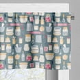 thumbnail image 3 of Ambesonne Kitchen Valance Pack of 2, Cooking Utensils Dishes Art, 42"X18", Multicolor, 3 of 5
