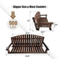 thumbnail image 3 of Innovaze 5FT Rustic Fir Wood Porch Swing, Handcrafted Outdoor Hanging Bench, Heavy-Duty 900lbs, Weather-Resistant for Patio, Garden, Yard, 3 of 12