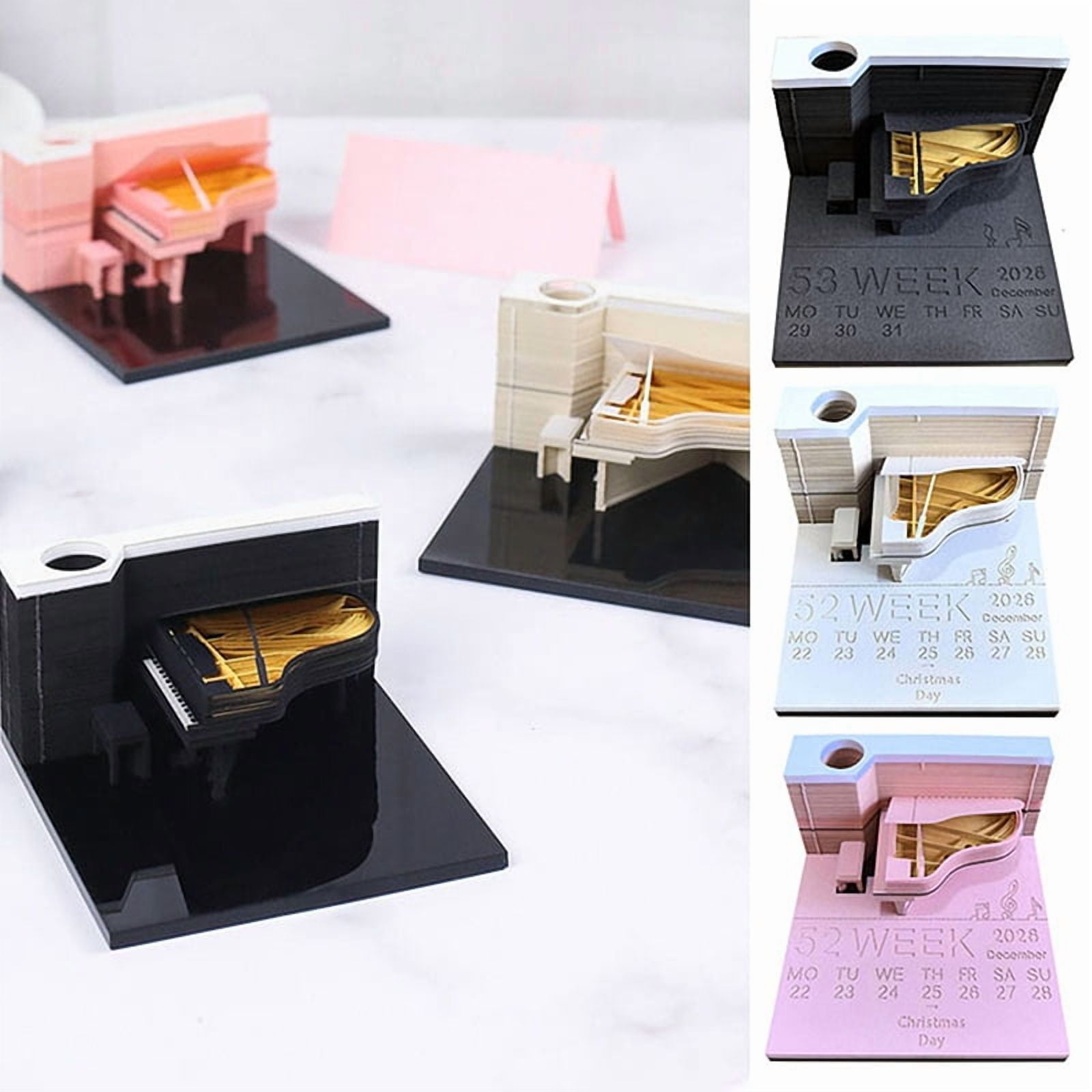 Time Piece Calendar 2026 Desk Calendar 3D Tear-away Calendar Paper Carving Art