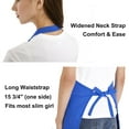 thumbnail image 5 of Toptie Cotton Canvas Adjustable Apron Chef Hat Set for Men and Women-Blue-L, 5 of 8