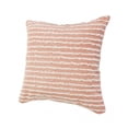thumbnail image 3 of HomeRoots 517225 4 x 20 x 20 in. Pink Striped Zippered 100 Percent Cotton Throw Pillow - Set of 2, 3 of 5