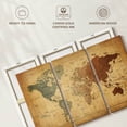 thumbnail image 6 of Elephant Stock Time Zones Map Of The World Wall Art - Horizontal Multi Panel Canvas - Living Room Wall Decor - Map Multi Panel - Brown And Orange Decor By Michael Tompsett - 38" x 24", 6 of 8