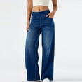 thumbnail image 4 of REALiKUN Jeans for Women Retro Wide Leg Elastic High Waisted Loose Casual Denim Pants with Pockets, 4 of 7