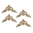 thumbnail image 2 of 4Pcs Wood Applique Corner Onlay Unpainted Mouldings DIY Decorative Craft Ornaments Wood Applique for Cupboard Wall Furniture Mirror Door 10cmx10cmx0.8cm, 2 of 8