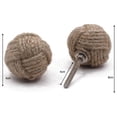thumbnail image 3 of Rii Brand Jute Door Knobs Natural Color Twisted Rope Knobs Set of 12, 1.75", 3 of 5