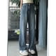 thumbnail image 1 of Pantalones vaqueros rectos ligeros para mujer, Jeans bombachos hasta el tobillo, cintura alta, pierna ancha, sueltos, XS, 1 of 5