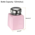thumbnail image 2 of Uxcell Solvent Alcohol Dispensers 120ml(4oz) Push Down Liquid Dispenser Pump w Stainless Steel Lid, Pink, 2 of 6