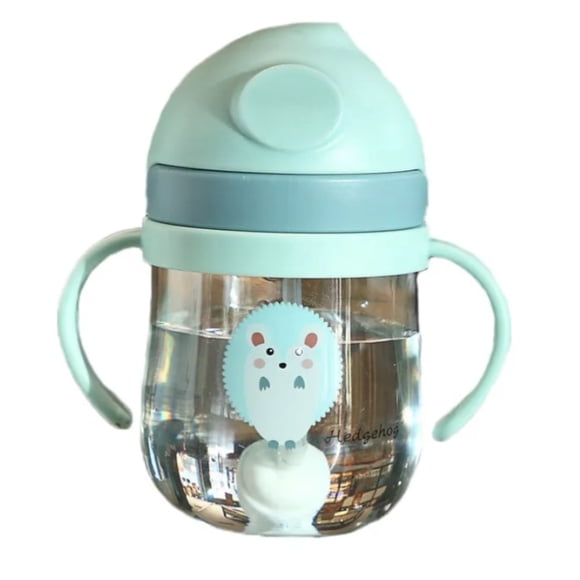 Vaso con Manija y Sorbete de Plástico Ivarma Verde 250mL Antiderrame para Bebé Modelo Verde