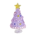 thumbnail image 2 of Bomd Mini Glass Christmas Decoration, Crystal Decoration With Colorful Lights And Golden Star, for Holiday Celebrations, Home, Office, Desk, Party Decor And Christmas Gift(Purple Pink), 2 of 7