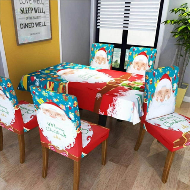 ziyahi Christmas Tablecloth Stretch Table Cover Decoration Home Party Supply