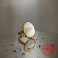 thumbnail image 1 of Sivler anillos de concha de Color joyería de novia de lujo para mujer moda Simple elipse geométrica accesorios de fiesta regalos, 1 of 2