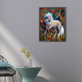 thumbnail image 2 of 5D DIY Taladro Parcial AB Diamante Pintura Caballo 45x60cm Blanco, 2 of 9