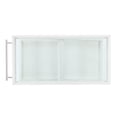 thumbnail image 6 of Powell Thornton 2-Tier Z-Frame Rolling Bar Cart with Glass Top, Antique White, 6 of 16