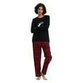thumbnail image 6 of Apparonia Cotton Matching Pajamas for Couples Long Sleeve Top & Long Pants Sleepwear Pjs Sets Fiery Check F S, 6 of 7