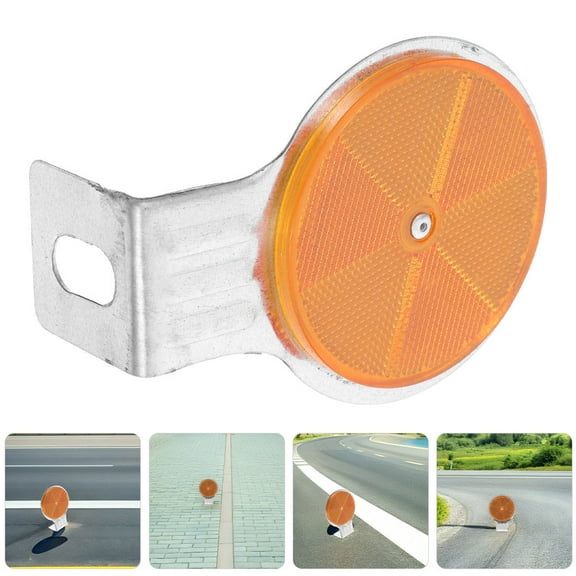 HOMEMAXS 2pcs Reflective Road Markers For Driveway Safety Heavy Duty Plastic Reflectors For Highway And Driveways