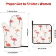 thumbnail image 4 of Flamingo. Oven Mitts and Pot Holders Sets for Kitchen 4 Pcs 7"X11" Heat Resistant Baking Cooking, 4 of 6