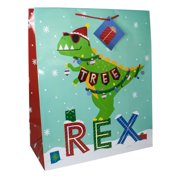 Holiday Time Christmas Jumbo Gift Bag; Tree Rex; Multi Color; Paper Bag
