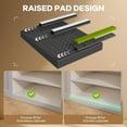 thumbnail image 2 of 2 Pack Pull out Cabinet Organizer 21"Deep With Raising Pad for Framed Cabinets, Expandable Slide out Drawers for Kitchen Cabinets with 4pcs Divider Racks, Roll out Shelves 12.1"-20.4" W Black, 2 of 14