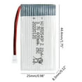 thumbnail image 3 of AOOOWER 802540P 3.7V 600mAh 25C Lipo Battery for Quadcopter Drones Car Boats Rechargeable, 3 of 11