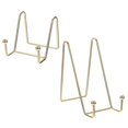 thumbnail image 4 of Decorative Plate Holders 2Pcs Photo Support Stands Users With Photo Frames Golden Rectangular Design, 4 of 4