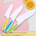 thumbnail image 2 of DEBGFS 6 PCS Wooden Kids Kitchen Knife Kids Knife Plastic Potato Slicers Cooking Knives Serrated Edges Toddler Knife Kids Plastic Knife for Kitchen Children, 2 of 4