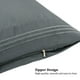 thumbnail image 3 of Funda de Almohada de Microfibra con Cierre de Cremallera, Juego de 2 Suaves Transpirables Fundas Almohadas con Bordado - Gris Oscuro, 51x91cm, 3 of 6