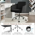 thumbnail image 6 of Costway Adjustable Home Office Chair Swivel Computer Chair Vanity Chair w/Armrest Black, 6 of 11