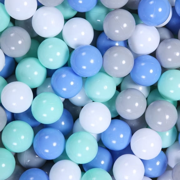 PlayMaty 2.2inches 100Pcs Phthalate Free BPA Free Plastic Ocean Balls Crush Proof Stress Balls for Kids Playhouse Ball Pool Pit Accessories
