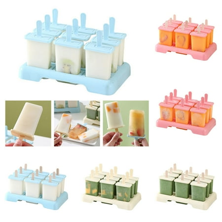 

Shenmeida 9-Cavity Popsicle Maker Mold Food Grade Plastic Popsicle Molds Homemade Popsicles Ice Cream Mold Ice Pop Molds with Popsicle Sticks