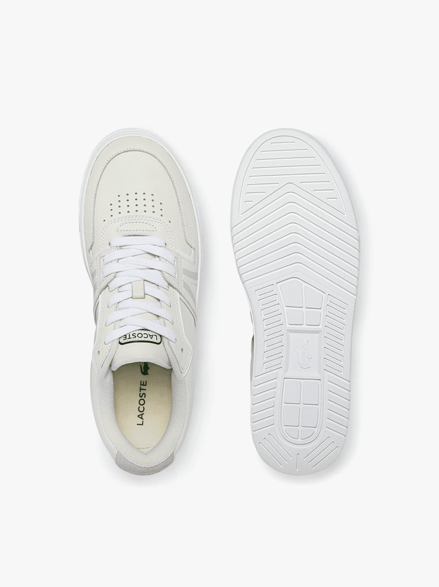 Lacoste Men's L001 Leather Sneakers White/Off White