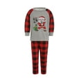 thumbnail image 1 of ZAXARRA Christmas Family Pajamas Set Santa Plaid Print Tops+Trouser/Romper, 1 of 9