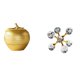thumbnail image 1 of Figura de burbuja de resina, adorno moderno de esfera de fruta, escultura decorativa para mesa, estantería, comedor, dormitorio, oficina, escritorio,, 1 of 8