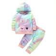 thumbnail image 2 of KYAIGUO Toddler Baby Girls Boys Sweatshirt 2PCS Outfits 4-8Y Newborn Fall Winte Sweatsuit Set Fashion Long Sleeve Hoodie + Jogger Pants Trousers Toddler Sports Casual Tracksuits Outfits, 2 of 7
