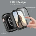 thumbnail image 4 of ALMNVO Waterproof Cases Compatible with Apple Watch Case 45mm 41mm 44mm 40mm Waterproof Tempered Glass Screen Protector Case Accessories Edge Bumper iWatch 8 7 4 5 SE 6 Cover, 4 of 7