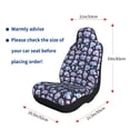 thumbnail image 3 of Uemuo Blue Skull Flower Pattern Car Seat Covers for Front Seats Waterproof Seat Covers for Cars, Universal Auto Front Seats Protector Fits for Car-2 PCS, 3 of 6