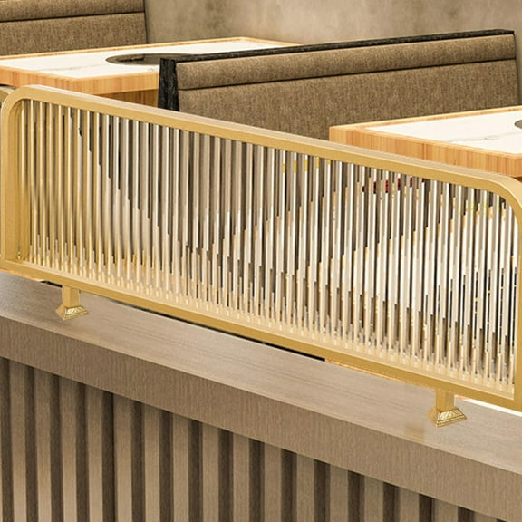Partition Room Divider, Privacy Screen Freestanding, Easy Move & Storage for Hotel, Restaurant, Bar Dining Areas,Gold