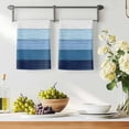 thumbnail image 2 of Blue Ombre Kitchen Towels Set of 4, Farmhouse Vintage Wooden Striped Soft Microfiber Dish Towels, Absorbent Quick-Dry Washable Dishcloths for Kitchen Cleaning, Drying Dishes, 18x28 Inches, 2 of 9