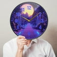 thumbnail image 6 of Yayeee Wall Clock Battery Operated 9.5" Silent Non-Ticking for Living Room, Blue Road, 6 of 8