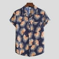 thumbnail image 3 of POTETI Plus Size Shirts for Men Beach Hawaii Short Sleeve Casual Tropical Button up Shirts Tops, 3 of 9